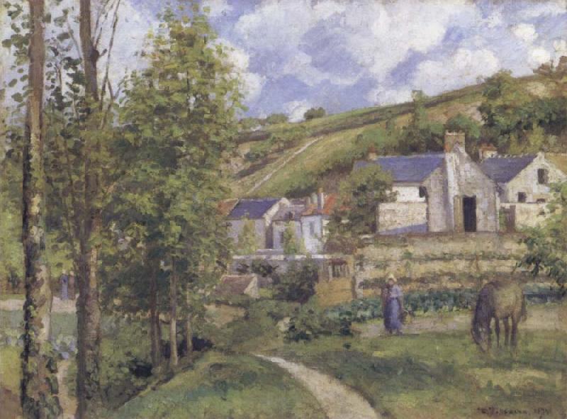 Camille Pissarro A View of L-Hermitogo,near Pontoise oil painting image